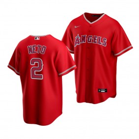 Zach Neto Los Angeles Angels 2022 MLB Draft Jersey Red Alternate Replica