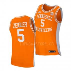Tennessee Volunteers Zakai Zeigler Orange #5 Replica Jersey 2022-23 Retro Basketball