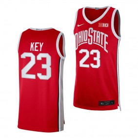 Zed Key #23 Ohio State Buckeyes Alumni Basketball Jersey 2022-23 Red