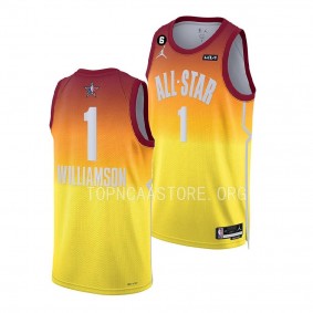 Zion Williamson Pelicans #1 2023 NBA All-Star Gold Western Conference Jersey
