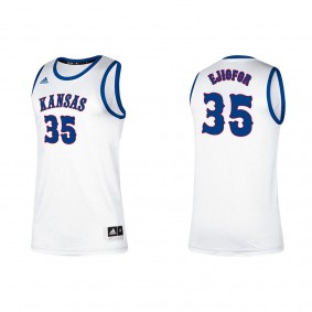 Zuby Ejiofor Kansas Jayhawks adidas Alumni Classic College Basketball Jersey White