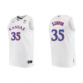 Zuby Ejiofor Kansas Jayhawks adidas Replica Swingman College Basketball Jersey White